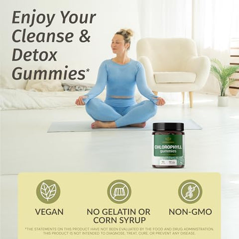 Herbamama Chlorophyll And Black Elderberry Kit - Bundle Of 50Mg Chlorophyll Gummies & Black Elderberry Extract Tincture 4 Fl Oz - Vegan Non-Gmo Sugar & Alcohol- - 2 Pack
