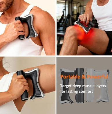 Masiketec Heated Muscle Scraper Tool electric Fascia Knife Massager Heating And Vibration Muscle Scraper Tool Body Gua Sha Massage Tool Fascia Tool Massage Tools For Deep Tissue(Black)