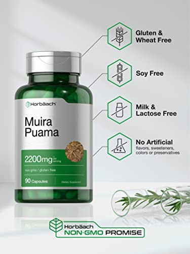 Horbaach Muira Puama Root Extract 90 Capsules
