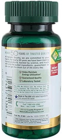 Nature'S Bounty Iron 65Mg, 325 Mg Ferrous Sulfate, Cellular Energy Support, Promotes Normal Red Blood Cell Production, 100 Tablets