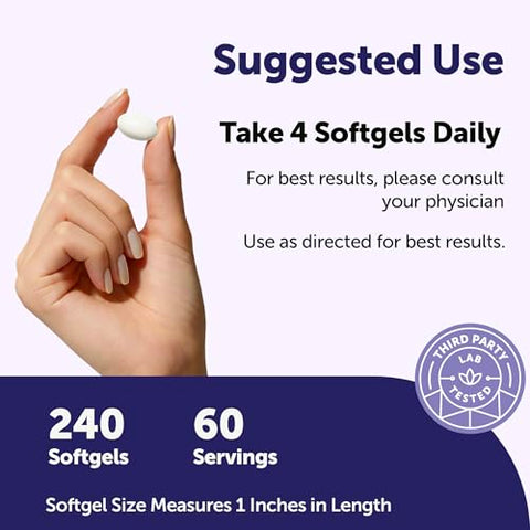 Micro Ingredients Magnesium Citrate 1000 Mg Per Serving 240 Softgels Magnesium Supplements For Men And Women Made With Mct Oil Non-Gmo Gluten Free