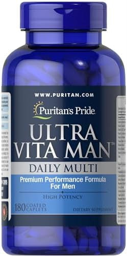 Puritan'S Pride Ultra Vita Man High Potency Men'S Daily Multivitamin With Time Release Technology Dietary Supplement To Support Immune System And Cardiovascular Health 3 Month Supply 180 Count
