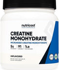 Nutricost Creatine Monohydrate Micronized Powder 1 Lb (454 Grams) 5000Mg Per Serv (5G) Micronized Creatine Monohydrate