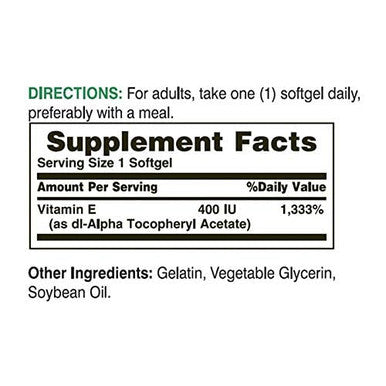 Nature's Bounty Vitamin E 400 I.U.