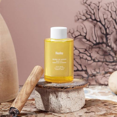 Huxley Secret Of Sahara Body Oil Moroccan Gardener 3.38 Fl. Oz Korean Ultra Hydrating Body Oil Deep Hydration With Vitamins A B2 E And K ( Package)