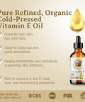 Bella Terra Oils - Organic Vitamin E Oil 4Oz - Unveiling Organic Wheat Germ'S Organic Vitamin Excellence Rich In D-Alpha Tocopherol & Fatty Acids Essence Of Skin Nourishment