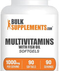 Bulksupplements.Com Multivitamin Softgels - Daily Multivitamin, Multimineral Supplement, Multivitamin For Adults Wit Fish Oil - Gluten Free, 1 Softgel Per Serving, 90 Count (Pack Of 1)