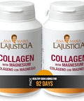 Ana Maria Lajusticia 2 Pack Collagen With Magnesium 180 Tablets. Skin Rejuvenation Nervous System Support Bone And Teeth Health