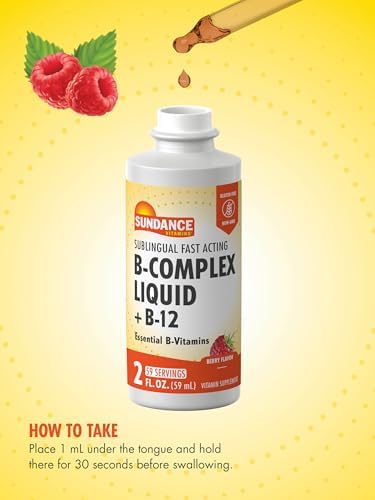 Sundance B Complex Plus B12 1200 mcg Liquid 2 Fluid Ounce