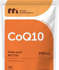 Micro Ingredients Coq10 200Mg Per Serving 240 Softgels Made With Coconut Mct Oil Coenzyme Q10 (Ubiquinone) Non-Gmo