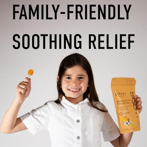 Egmont Honey Manuka Honey Throat Pops 20 Count Umf 15+ Zealand Honey With Vitamin C Natural Soothing Lollipops For Kids & Adults