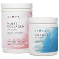 Alaya Naturals Multi Collagen Powder & Micronized Creatine Monohydrate Bundle 40 Servings 5 G