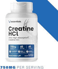 Bucked Up Creatine Hcl 750Mg Serving 60 Servings (60 Capsules)