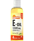 Sundance Vitamin EOil for Skin 13500 mg (30000 IU) 4 Fluid Ounces Lemon Scented NonGMO and Gluten Free Supplement