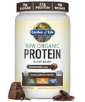 Garden Of Life Protein Powder Vegan Protein Powder Bcaa Probiotics & Digestive Enzymes Gluten & Lactose Free Chocolate 1.5 Lb