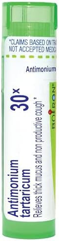Boiron Antimonium Tartaricum 30X For Thick Mucus & Non Productive Cough 80 Pellets