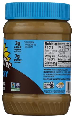 Sunbutter Natural Crunch Sunflower Seed Spread 16 Ounce