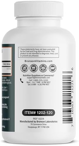 Bronson Zinc 50 Mg High Potency One Year Supply Supports Immune, Antioxidant & Skin Health - Non-Gmo, 360 Vegetarian Tablets