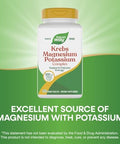 NatureS Way Krebs Magnesium Potassium Complex Cellular Energy Support With Magnesium Lysinate and Malate And Potassium Citrate Vegan Gluten and Dairy 120 Tablets (Packaging May Vary)