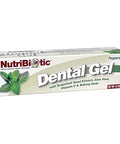 Nutribiotic â€“ Dental Gel Golden Peppermint 4.5 Oz With Gse Aloe Vitamin C & Baking Soda Vegan Biodegradable & Of Fluoride Gluten & Sodium Lauryl Sulfate / Sls