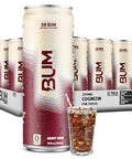 BUM Sugar-Free Energy Drink, Dr BUM - Lightly Carbonated & No Artificial Colors, Natural Caffeine & Citicoline for Energy & Focus, Brain Boost & Workout Sports Beverage - 12 oz, 12-Pack