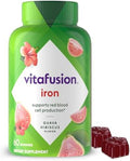 Vitafusion Iron Gummy Vitamin Supplement Supports Red Blood Cell Production Guava Hibiscus Flavor 30 Servings 60 Count