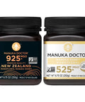 MANUKA DOCTOR - MGO 925+ and MGO 525+ Manuka Honey Monofloral Value Bundle, 100% Pure New Zealand Honey. Certified. Guaranteed. RAW. Non-GMO, 2 x 8.75oz Pots
