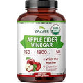 Zazzee USDA Organic Apple Cider Vinegar, 1800 mg per Serving, 150 Capsules | With the Mother, Vegan, 50 Day Supply, Fermented ACV, Digestive Support Formula, All-Natural, Non-GMO, Made in the USA