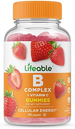 Lifeable Probiotic 2 Billion Cfu + B Complex Gummies Bundle Great Tasting Vitamin Supplement Gluten Gmo Chewable Gummy