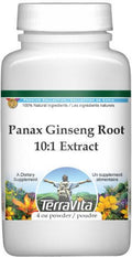 Terravita Extra Strength Panax Ginseng Root 10:1 Extract (30% Ginsenosides) Powder (4 Oz, Zin: 514414)