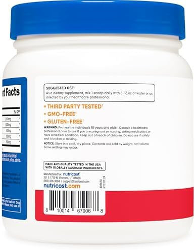 Nutricost Larginine Complex (Fruit Punch 60 Servings) Gluten Nongmo