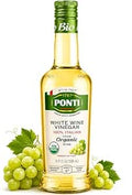 White Wine Vinegar Organic for Cooking & Salads - Italian, 16.9 fl oz | Ponti Brand, USDA Certified - Balanced Acidity & Fresh Bouquet - For Vegetables, Marinades & Pickling - 9-Gen Piedmont Craft
