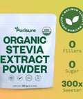 Organic Stevia Extract Powder125 g Zero Calorie Pure Stevia Extract Concentrated Powder Sweetener for Baking and Beverages No Aftertaste NonGMO Keto Friendly 892 Servings