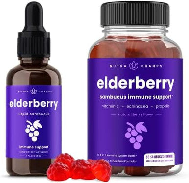 Nutrachamps Elderberry Syrup & Gummies Bundle