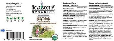 Nova Scotia Organics Milk Thistle (60 tablets) - NPN 80008367