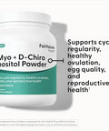 Fairhaven Health MyoInositol and DChiro Inositol Powder 40: 1 Ratio Healthy Ovarian and Hormone Balance for Women* Premium Vegan Supplement for Women NonGMO 180 Servings