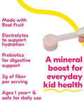 Begin Health Daily Growing Up Magnesium Drink for Kids Real Fruit Magnesium Powder with Electrolytes Prebiotic Fiber Kiwi and Inulin Pink Lemonade Flavor Ages 1+ 56 Servings