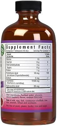 Bluebonnet Liquid Lcarnitine 1100 Mg Raspberry 8 Fluid Ounce