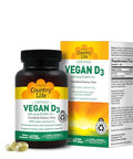 Country Life Vegan D3 5000 IU PlantDerived Vitamin D3 from Lichen Certified Vegan GlutenFree NonGMO Clean Simple Formula 60 Softgels
