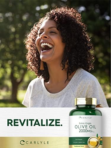 Carlyle Olive Oil Extra Virgin 2000mg | 120 Softgel Capsules | Cold Pressed | Non-GMO & Gluten Free Herbal Supplement