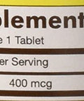 Mason Vitamins Folic Acid 400 mcg Tablets, 60 Count
