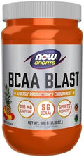 Now Foods Sports Nutrition Bcaa Blast Powder 5 G Bcaa 100 Mg Caffeine Tropical Punch 600Grams