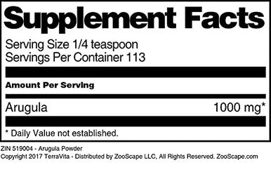 Terravita Arugula Powder (4 Oz, Zin: 519004)