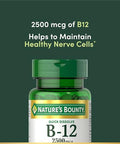 Nature'S Bounty Vitamin B12 2500 Mcg Cellular Energy Support For Energy Metabolism Heart & Nervous System Health 75 Quick Dissolve Tablets (Pack Of 3)