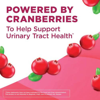 Rephresh Cranberry Urinary Tract Health Plus Immune Supplement, Blended With Vitamin D + Zinc - 50 Count