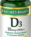 Nature'S Bounty Vitamin D3 Vitamin Supplement Supports Immune System And Bone Health 1000Iu 120 Softgels