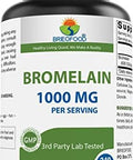 Brieofood Bromelain 1000Mg Per Serving 240 Tablets - Proteolytic Digestive Enzyme - Supports Healthy Digestion, Joint Health, Nutrient Absorption