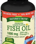 Nature's Truth Vitamins Odorless Fish Oil 1000 mg Lemon Flavor - 110 Softgels, Pack of 2