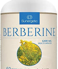 Sunergetic Premium Berberine Supplement 1200Mg Per Serving Berberine Hcl Supplement Nongmo Immune Support 60 Capsules