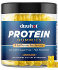 Duwhot Whey Protein Gummies Sugar Free Low Calorie 8G Protein Per Serving Easy To Take Snacks For Men & Women Lemon Flavor 1 Month Supply 120 Chews